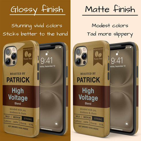 Personalized Morning Fuel Coffee Bean Bag iPhone Case